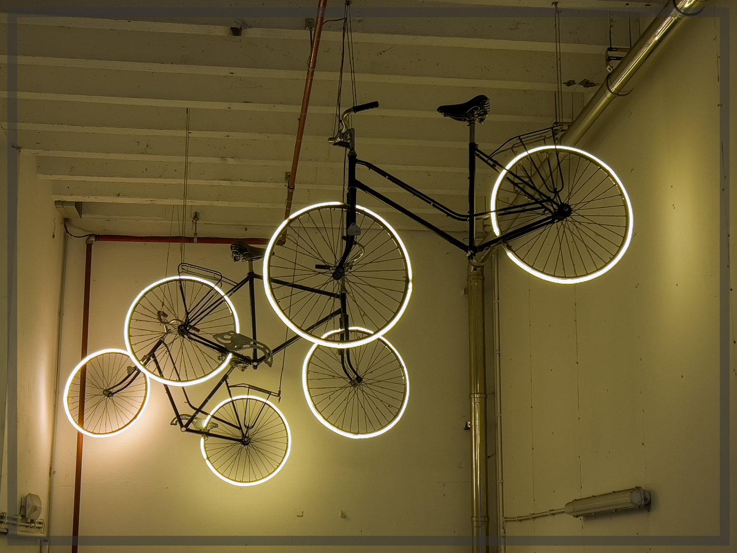  Entrance to underground bicycle park. Bruge.  