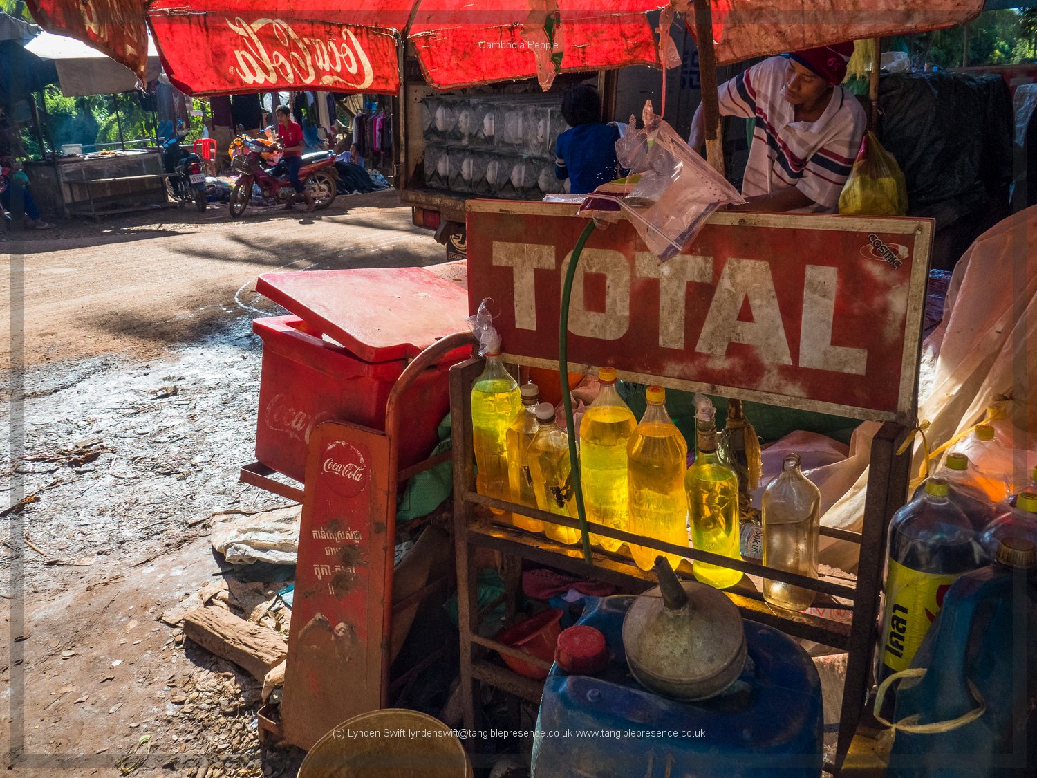  Petrol stall. Cambodia. Lynden Swift. Tangible Presence Photography. 