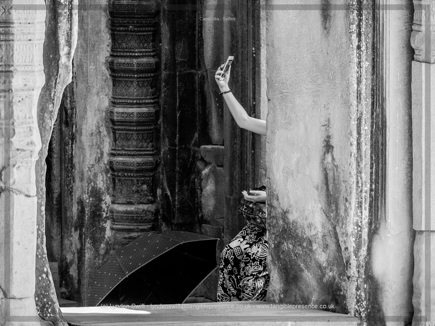  Selfie. Two girls. An arm. This continued for at least half an hour. Selfie after selfie. Hilarious.  