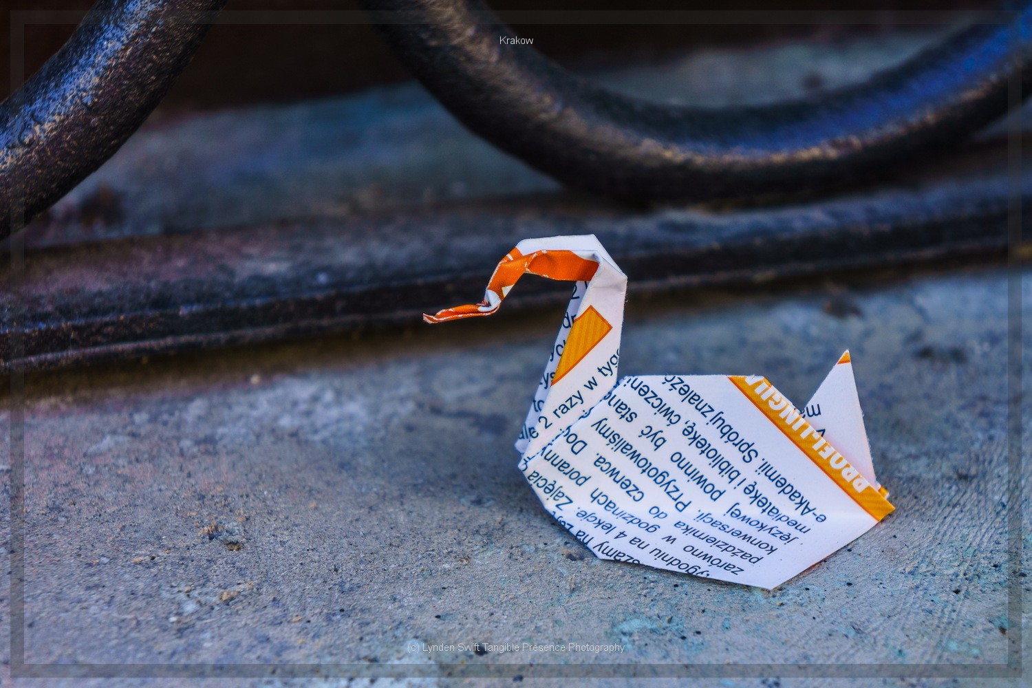 Paper Swan found on a window ledge 