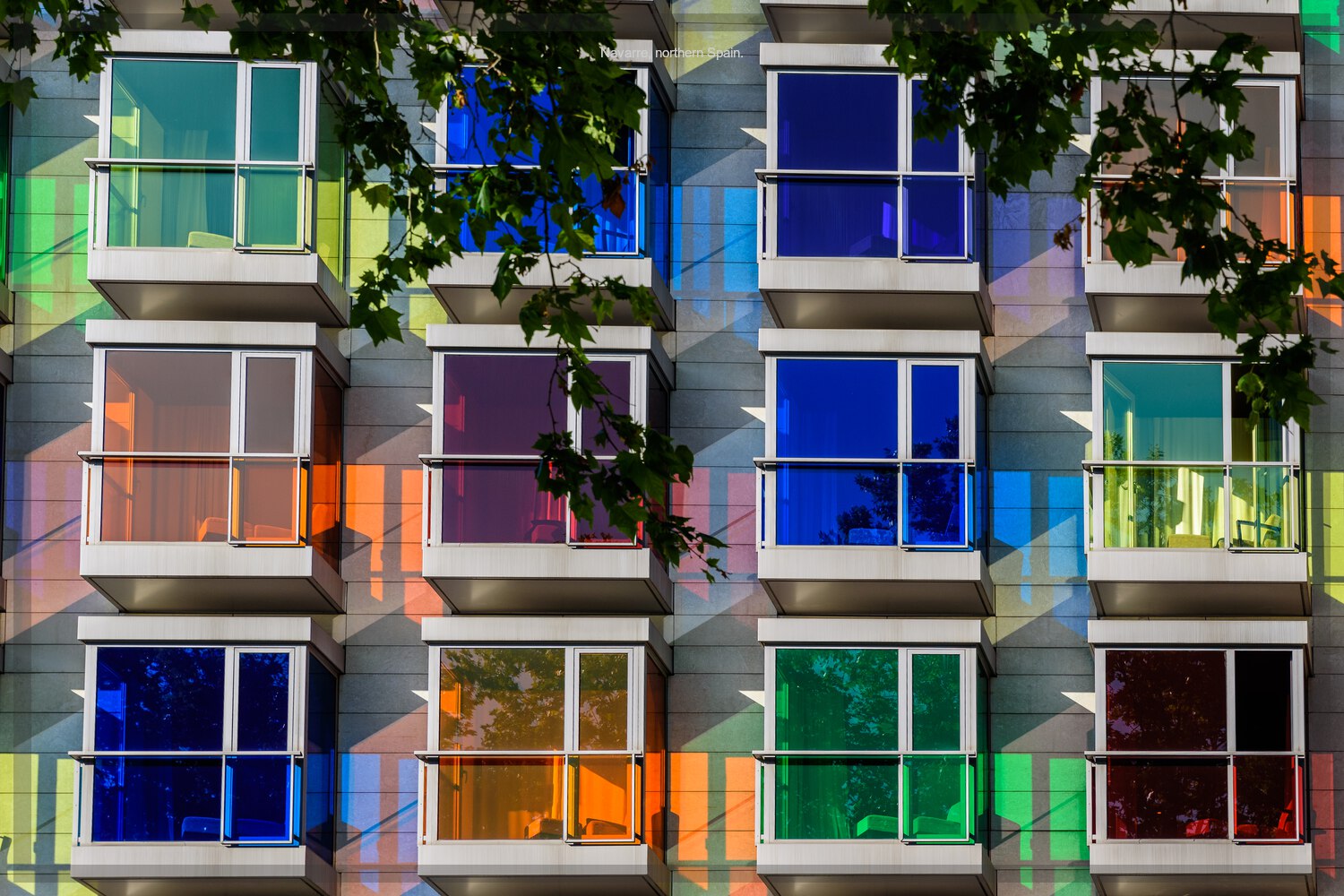  Colourful buildings. Bilbao.  