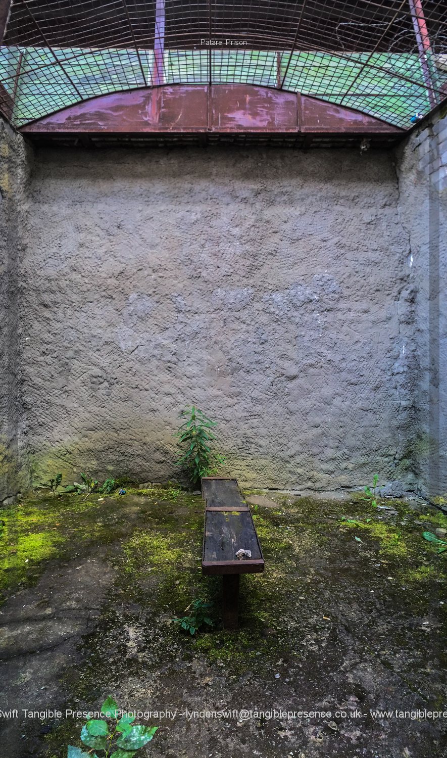  Bench in exercise cell. Patarei Prison. Tallinn. Lynden Swift Tangible Presence Photography. 