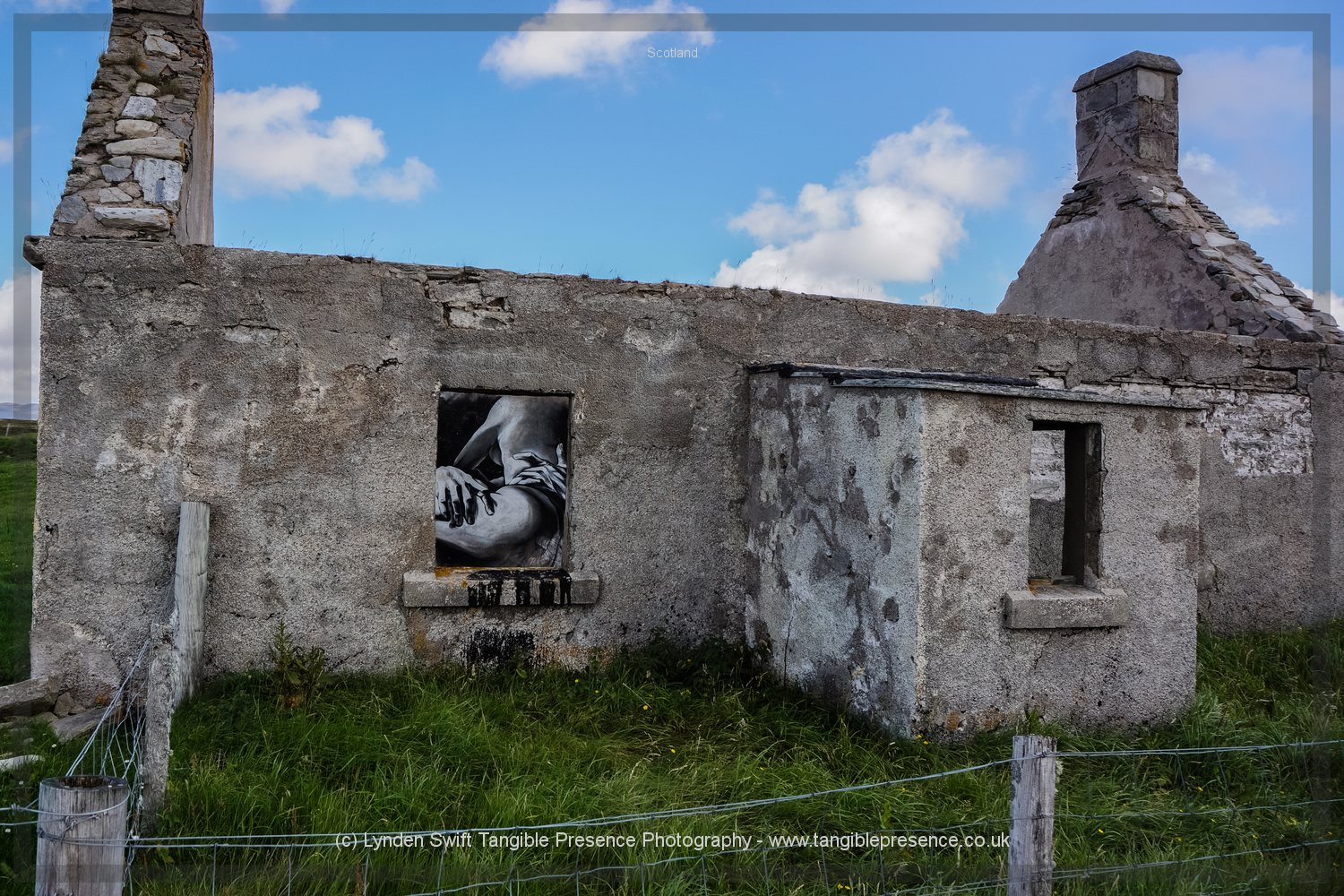  Unexpected art in a derelict cottage off the west coast road 