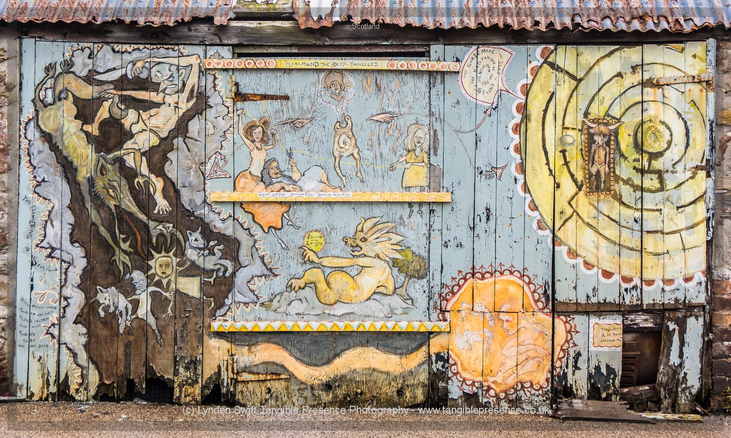  Helmsdale, down an inconspicuous side street, some very unusual vernacular art.  